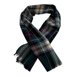 Beaver Canoe Vintage Wool Plaid Scarf